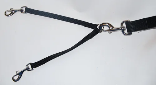 Attache à laisse double pour chien (accoupleur)  1/2"  x 20"
