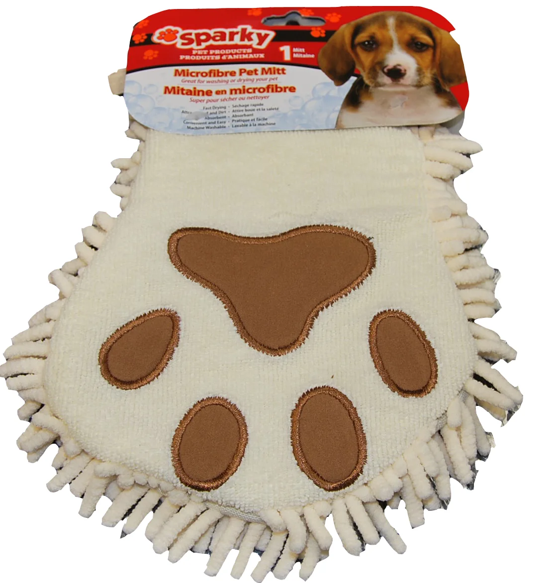 Mitaine de lavage pour chiens, Sparky