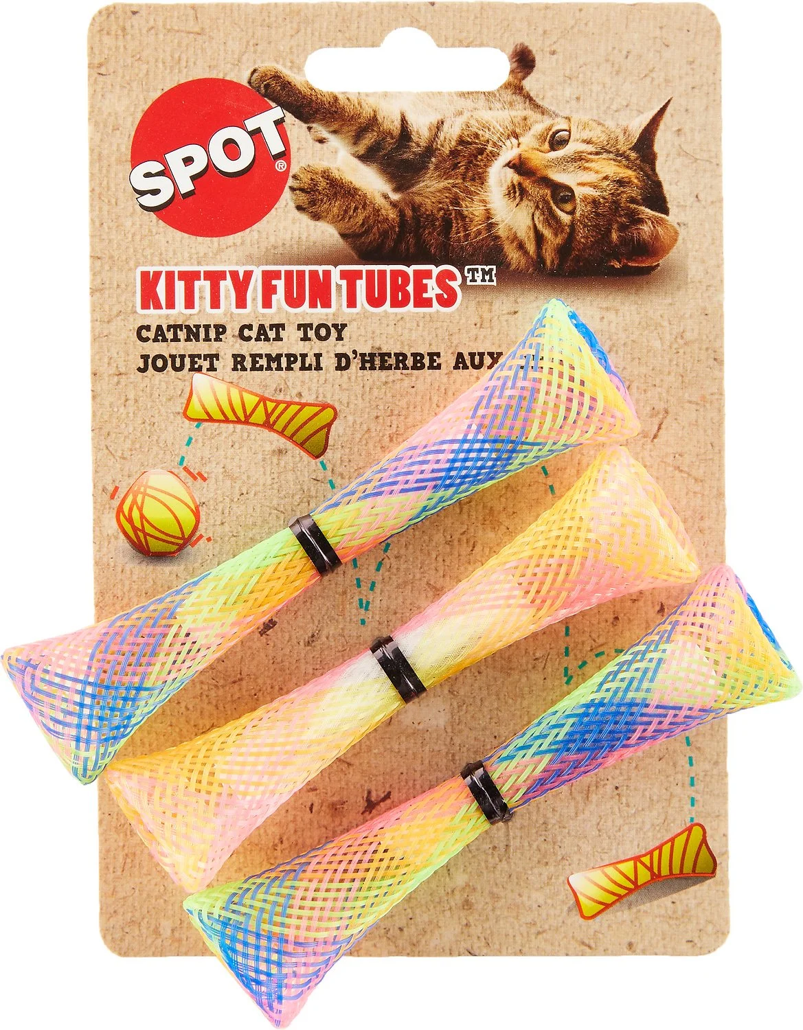 Jouet de nylon pour chat, Kitty Fun tubes, Spot