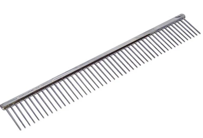 Peigne de toilettage pour animaux 9.5 pouces en nickel, All systems