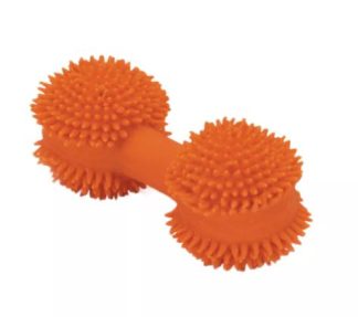 3.5'' latex mini spiny dumbbell dog toy