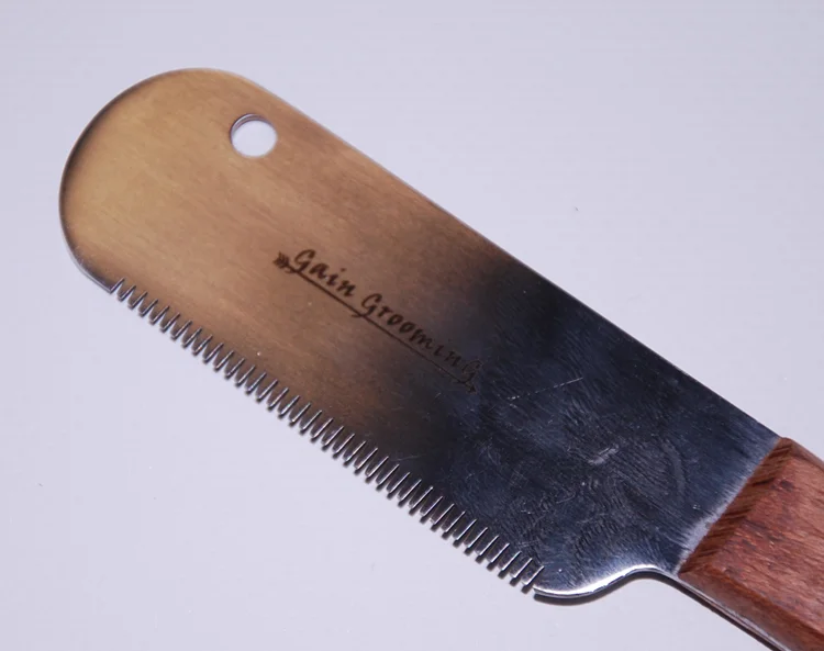 Couteau épilatoire pour toilettage d'animaux, Large fin , Gain Grooming