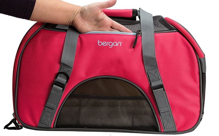 Transporteur Comfort Bergan pour chien et chat, Berry