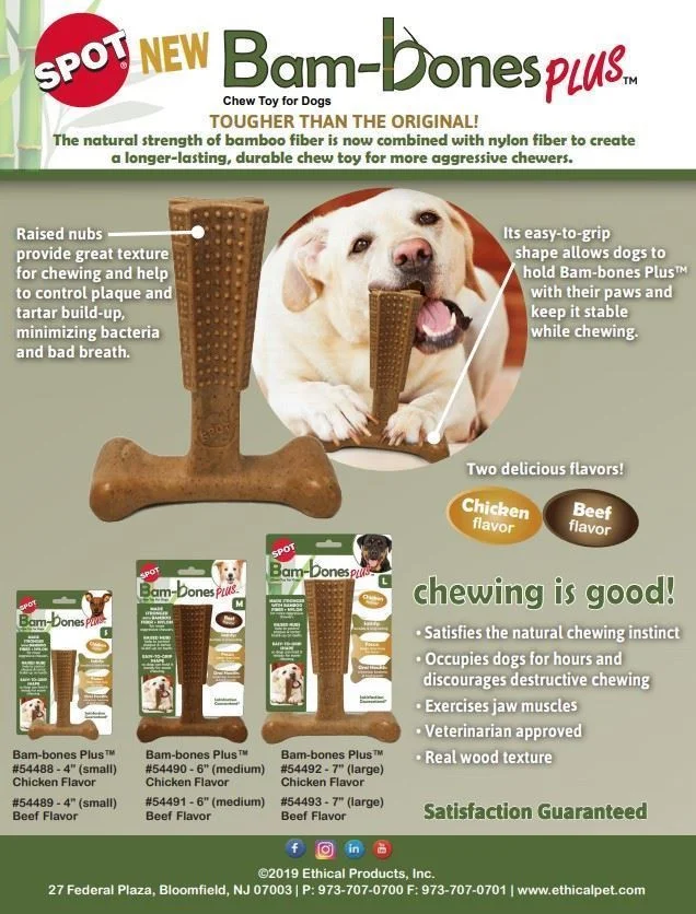 Bam-bones plus saveur poulet pour chien