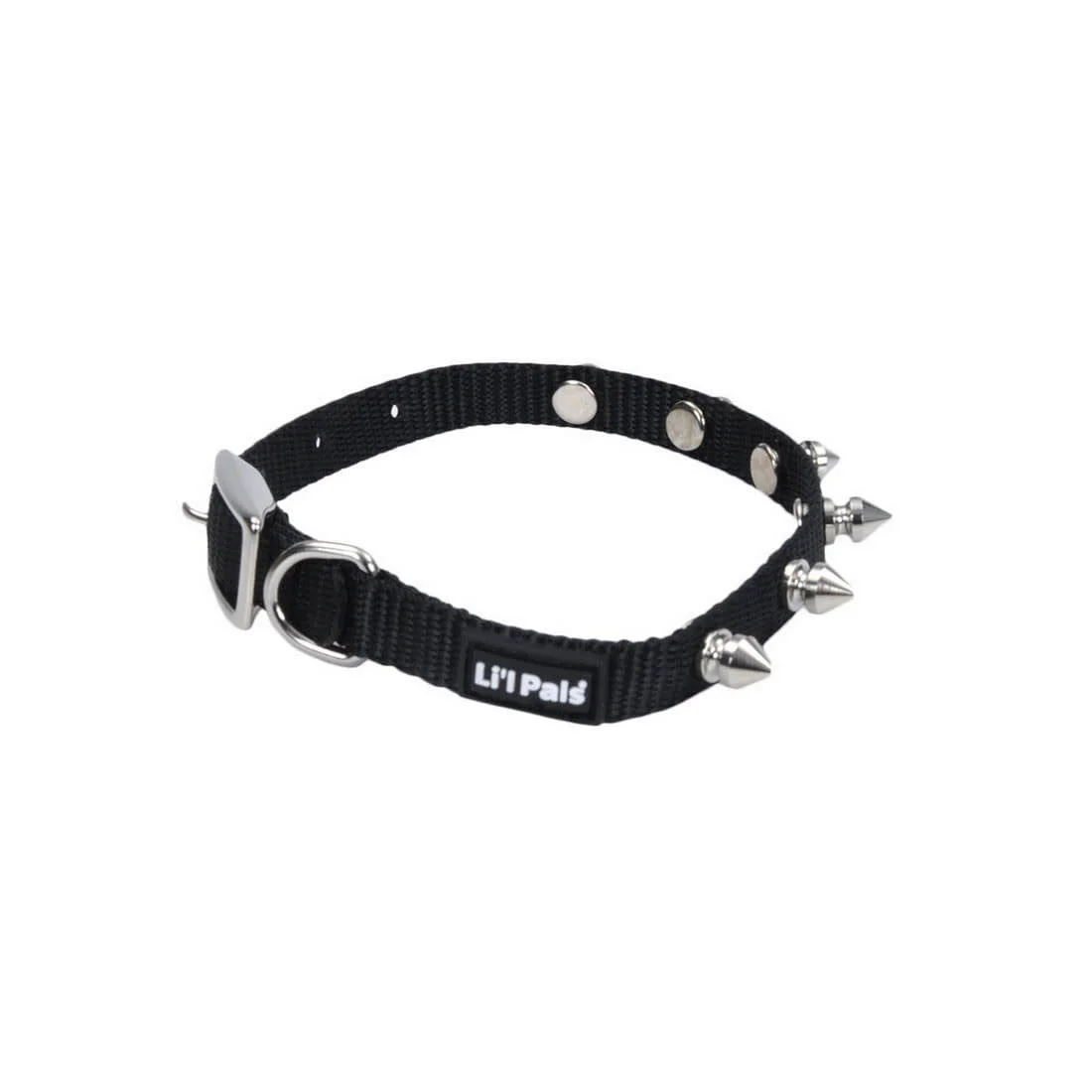 Collier pour chiots et chiens miniatures Li'l Pals noir avec piques