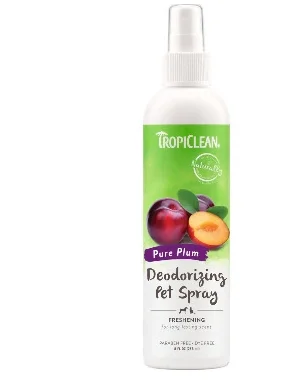 Désodorisant au prune pour les chiens et chats, Tropiclean 8oz