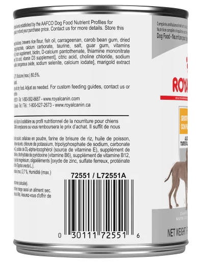 Conserve soin peau sensible chiens pâté en sauce Royal canin, 385g