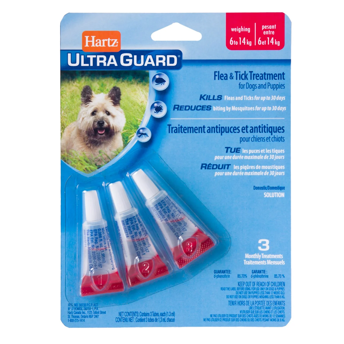 Traitement anti-puces et anti-tiques pour chiens et chiots, Utra Guard Hartz