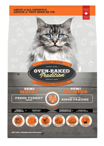 Oven-Baked Tradition, nourriture pour chat dinde semi-humide