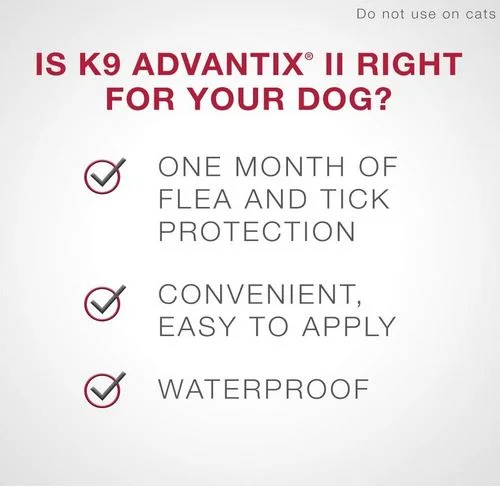 K9 Advantix II Anti puces ,  tiques et moustiques pour chiens de 11 à 25 kg, 4 doses