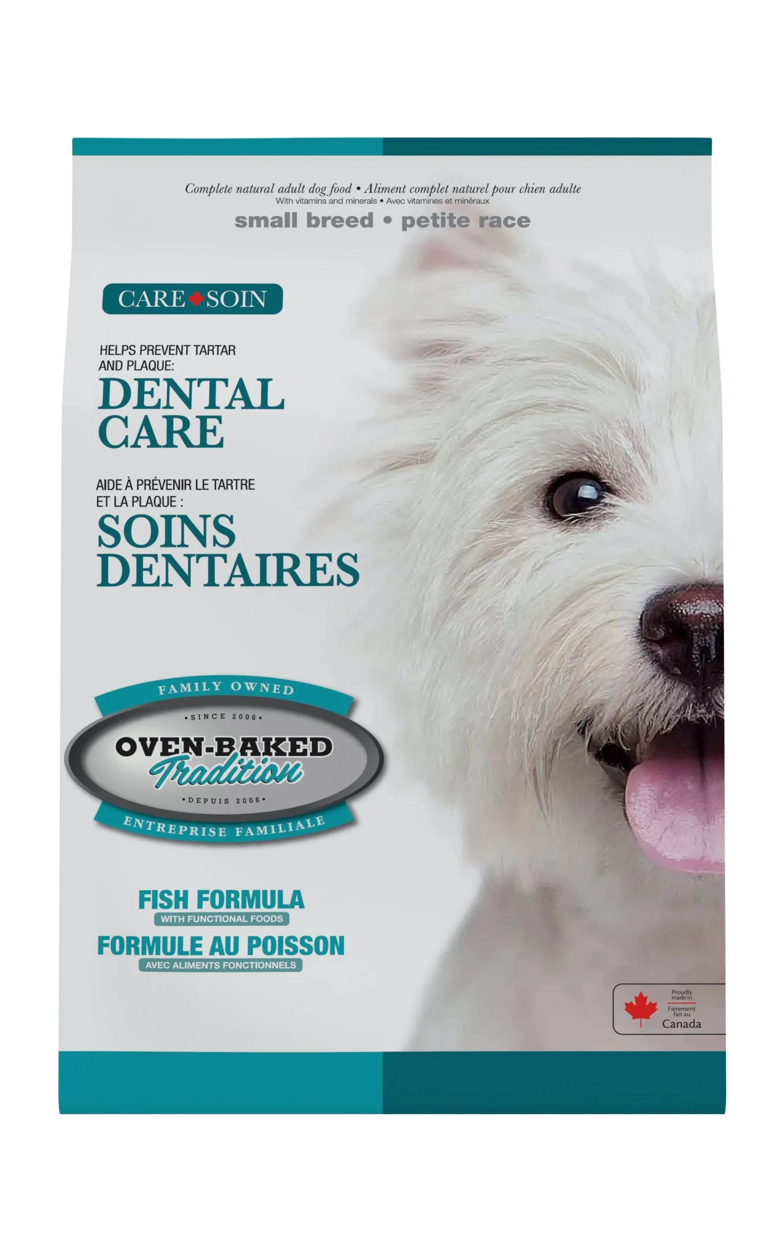 Nourriture sèche sans grains pour chien petite race, soins dentaires, Oven-Baked
