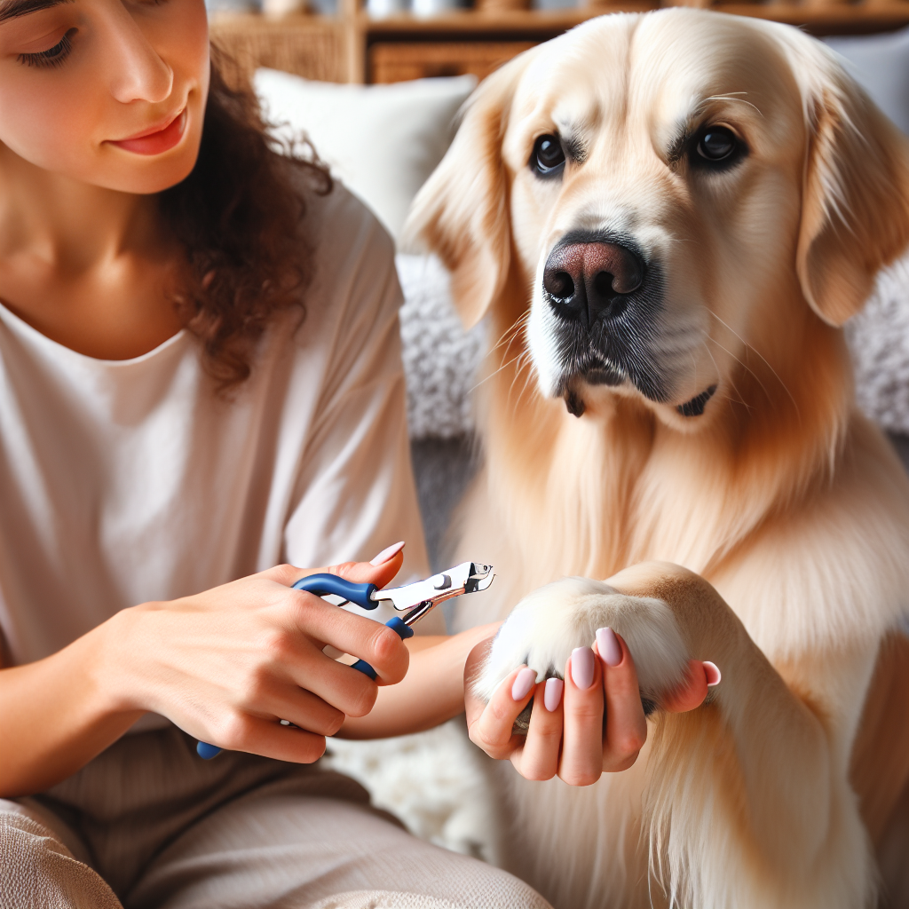 Big dog nail clipping