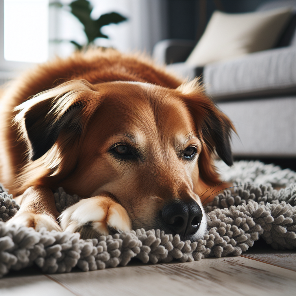 Tapis en microfibre pour chien