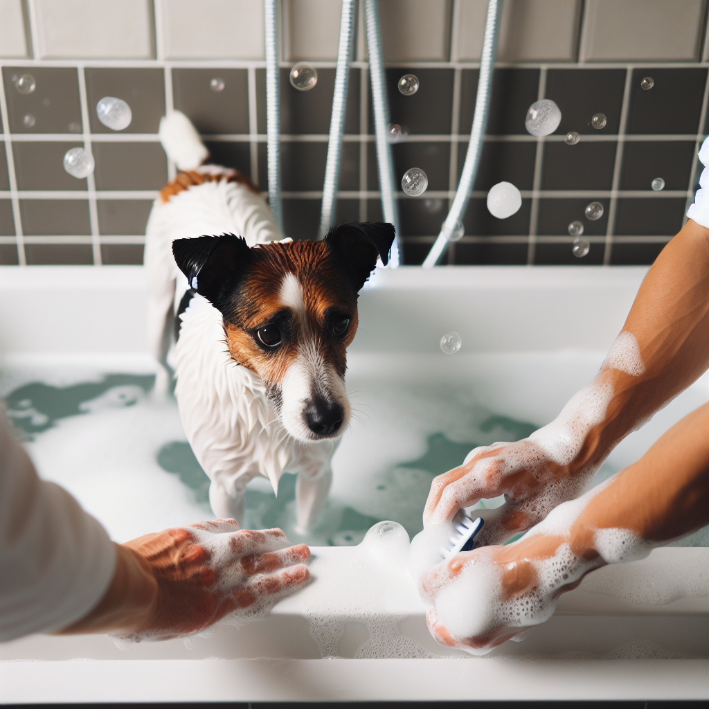 shampoing et conditionneur chien