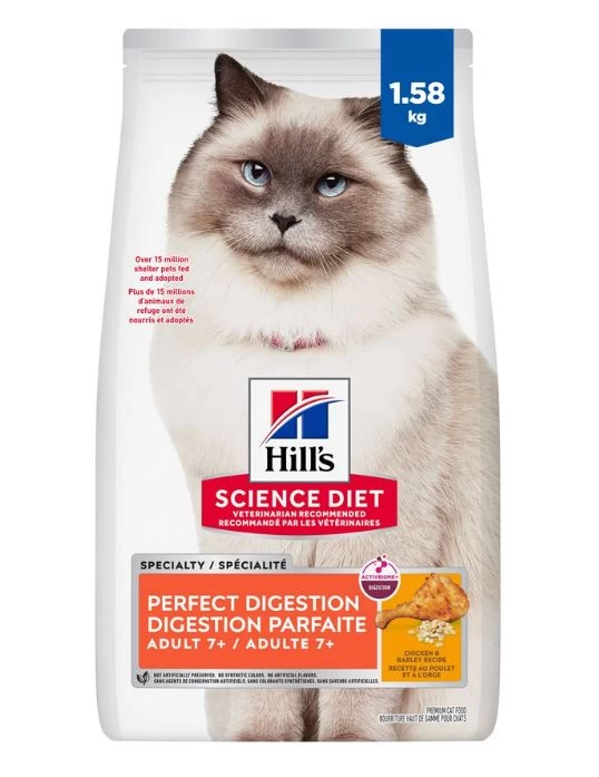 Nourriture pour chats, Science Diet Perfect digestion, adulte 7+, Hill's
