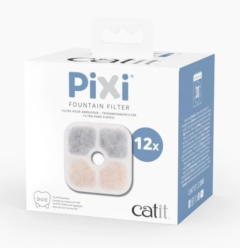 Filtres de remplacement pour fontaine Pixi, paquet de 12