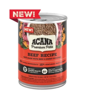 ACANA PREMIMUM PÂTÉ, Conserve pour chiens recette au boeuf