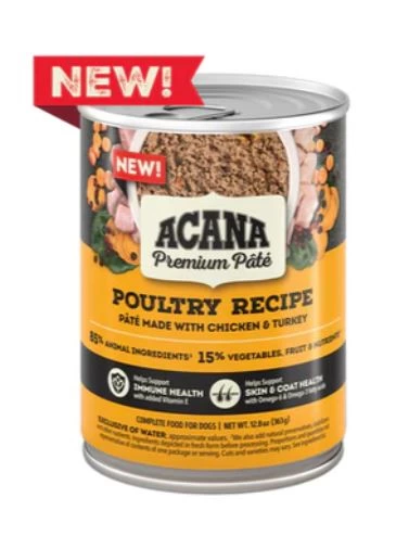 ACANA PREMIMUM PÂTÉ, Conserve pour chiens recette à la volaille