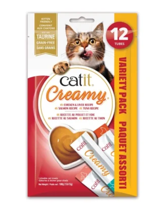 Catit Creamy, Mélange Assorti, paquet de 12